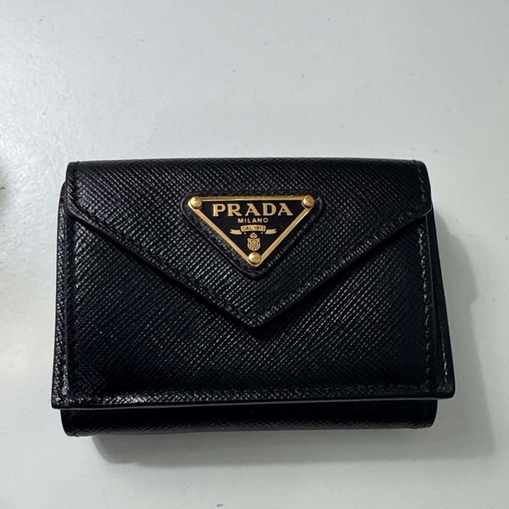 Prada Black Saffiano Leather Card Holder